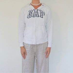 White Gap zip up hoodie